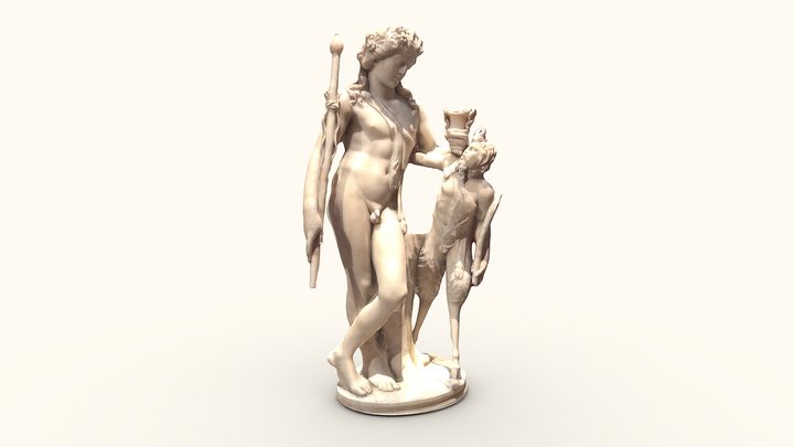 Dionysus with Pan, Unknown Roman, 50-150 AD 3D Model