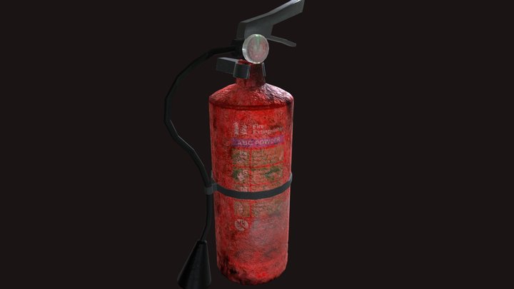 Fire Extinguisher Rusted 3D Model