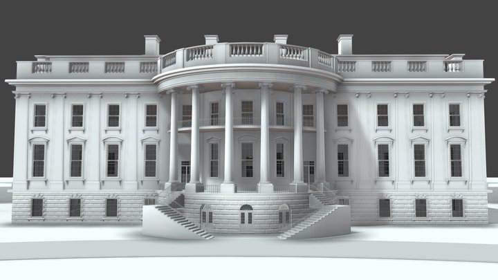 3D White House 3D Model
