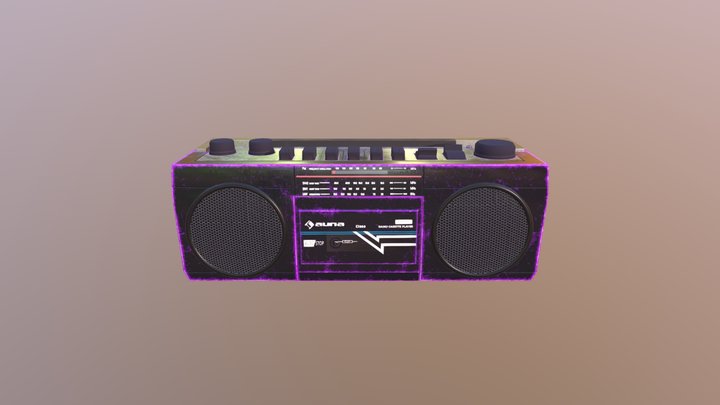 Retro Boombox 3D Model