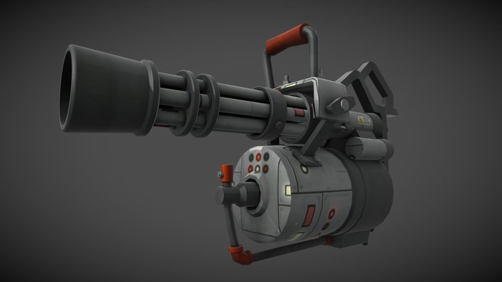 [TF2] Control Panel Minigun 3D Model