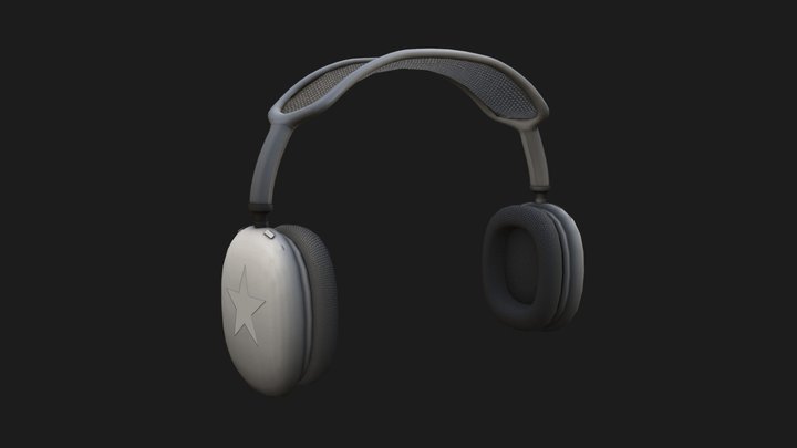 Stylized Optimized Headphones 3D Model