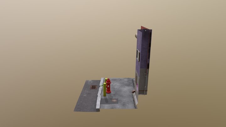 Hydrant Scene 3D Model