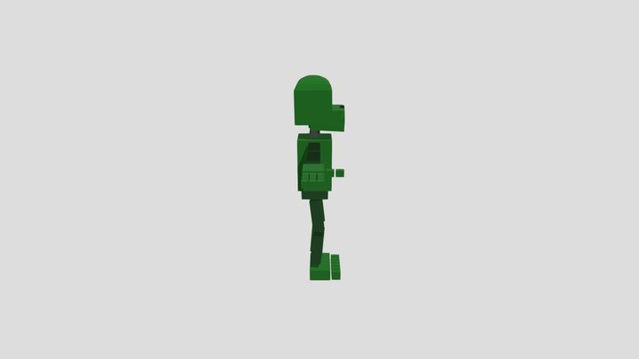 GREEN MAN with hands fbx 3D Model