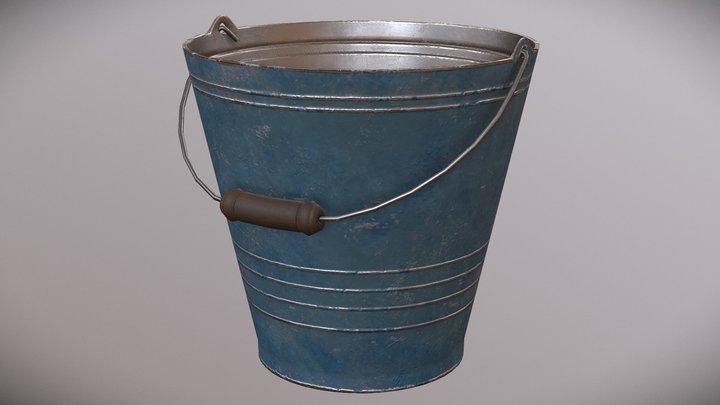 Metal Bucket 3D Model