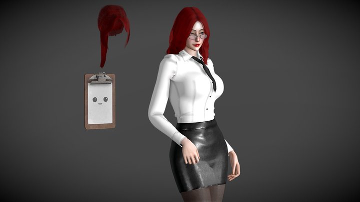 Office Woman - GameReady 3D Model