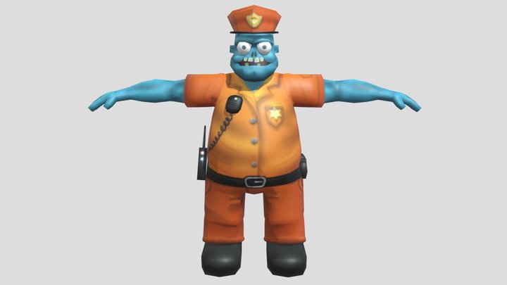 Police Zombie (Chicken Gun) 3D Model