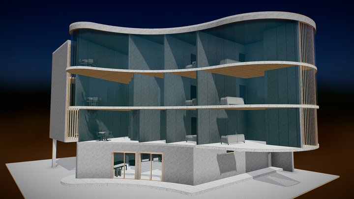 Proyecto Edificio Ola 3D Model