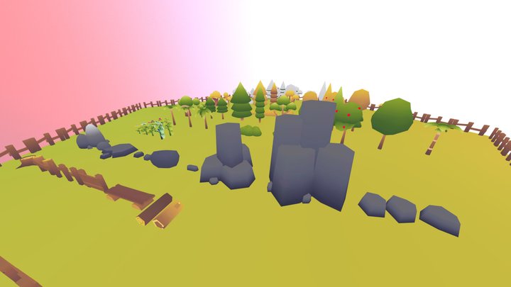 Environment low poly 3D Model