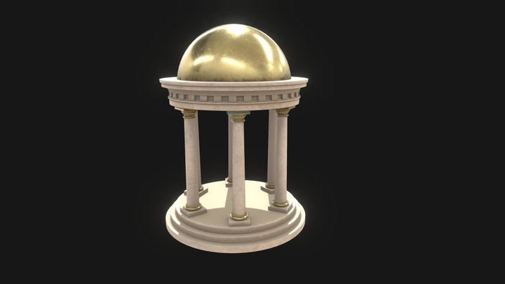 Ancient marble gazebo 3D Model