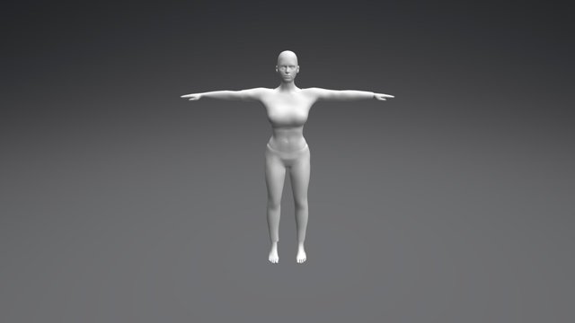 A realistic female model. 3D Model