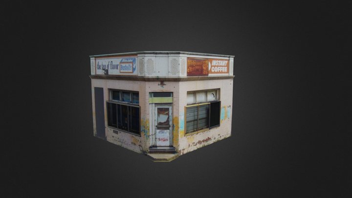 Game Ready Background Building 3D Model