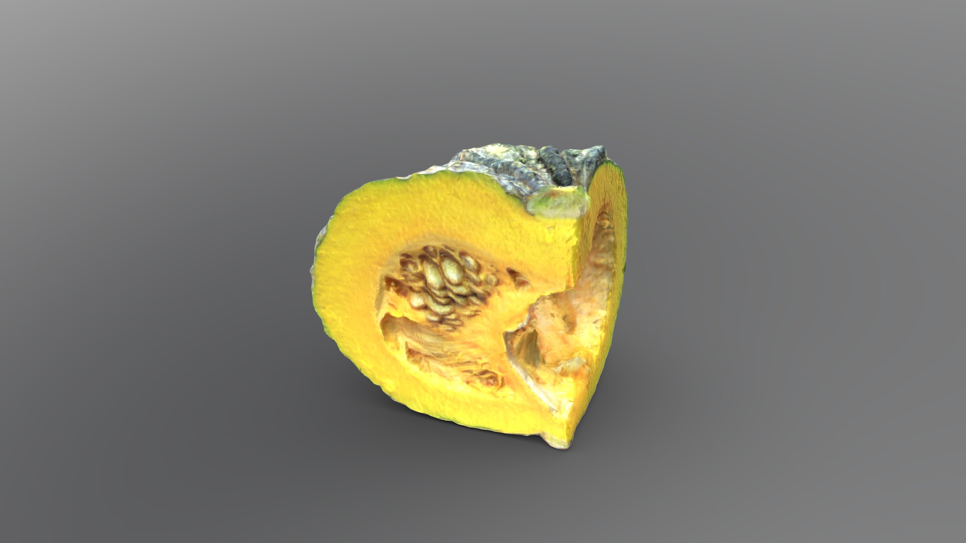 3D model Pumkin Cuted - This is a 3D model of the Pumkin Cuted. The 3D model is about a piece of food.