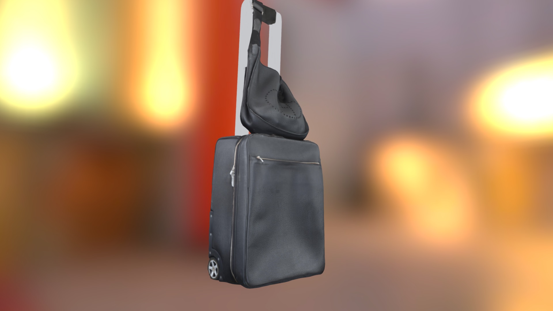 3D model Case DUO - This is a 3D model of the Case DUO. The 3D model is about a black suitcase with a handle.