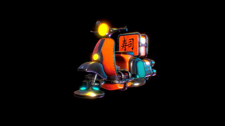 Vespa_cyber_delivery 3D Model