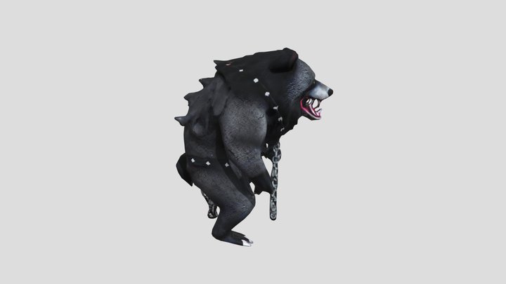 Dark Punk Bear 3D Model
