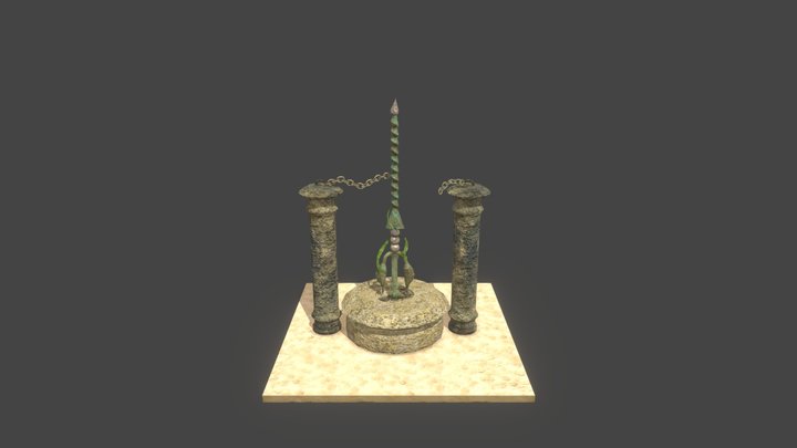 Trident Ruin Scene 3D Model