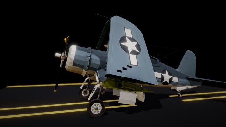 Vought F4U Corsair 3D Model