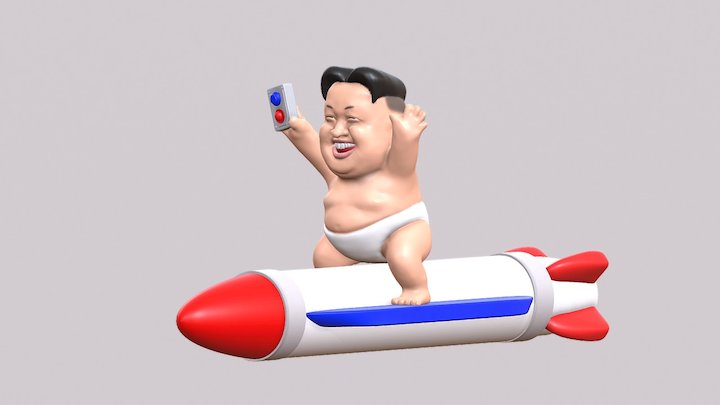 President Baby K with the Rocket 3D Model