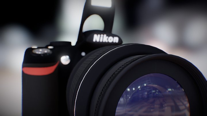 3D CAMERA - Nikon D3100 High Poly – Modello 3D gratuito STL