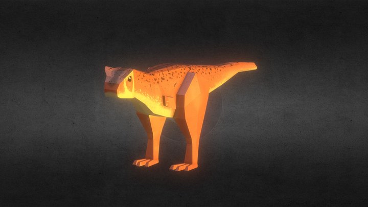 Low Poly Carnotaurus – Rigged Model 3D Model