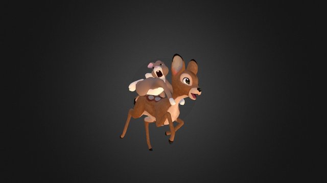 Test Deer & Bunny 3D Model
