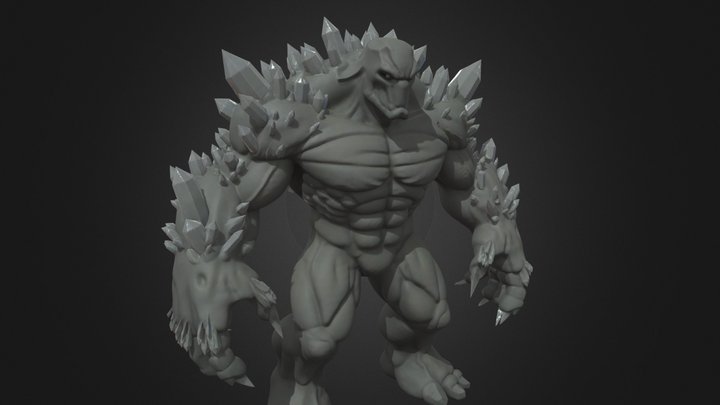 Crystal-Infused Stone Golem