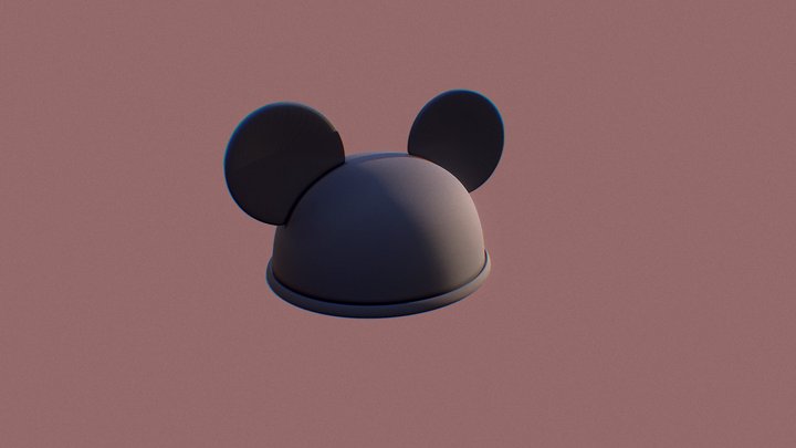Mickey Mouse Cap 3D Model