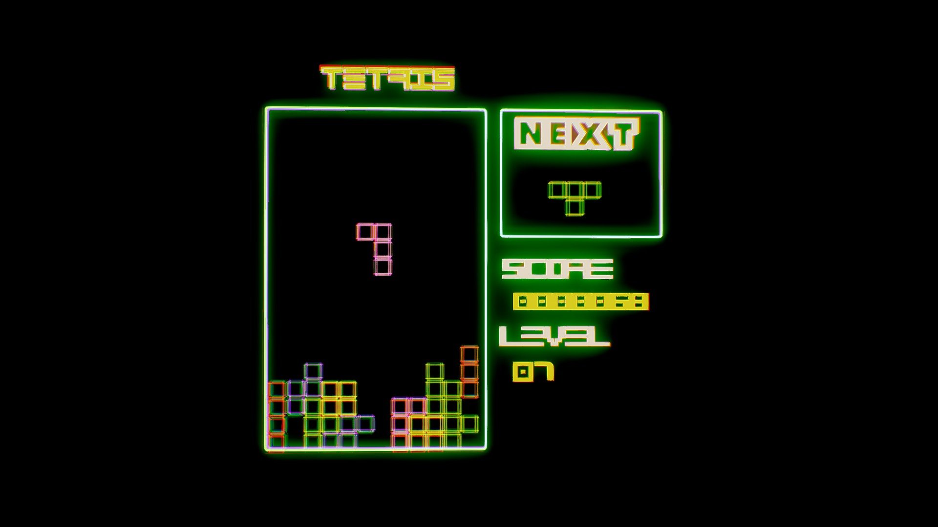 Tetris - 3D Inktober