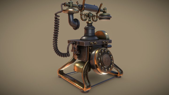 Antique Telephone 3D Model