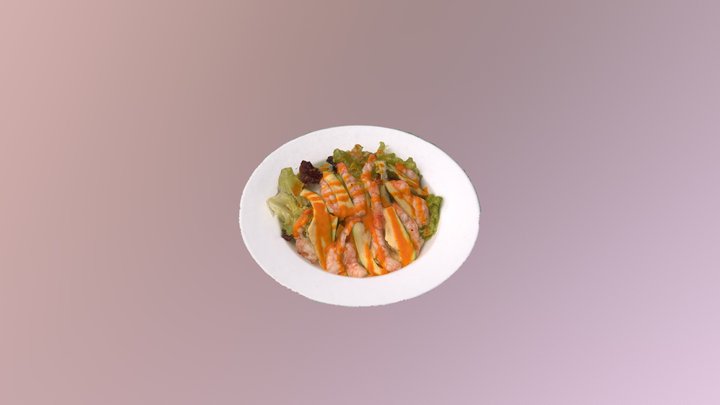 Prawn salad 3D Model