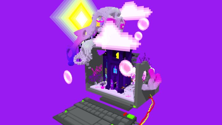 Astral temple: Edgard's Graveyard Playground 3D Model