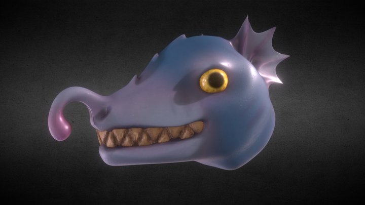 Lizard Guy Head 3D Model