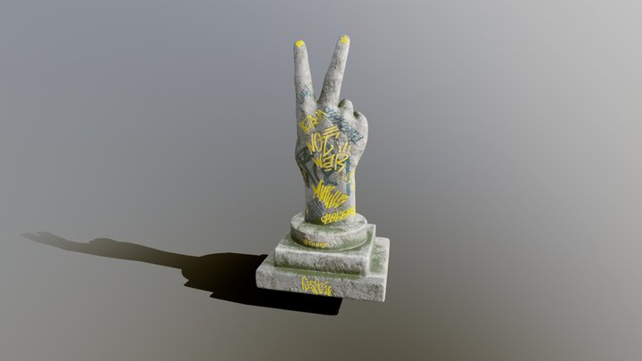 Hand peace 3D Model