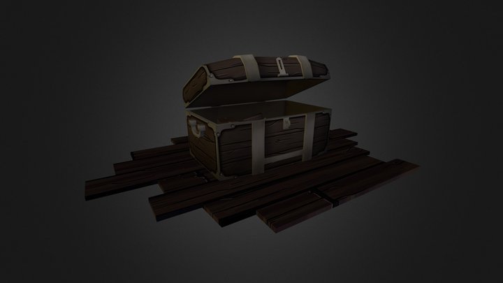 Low Poly Chest 3D Model