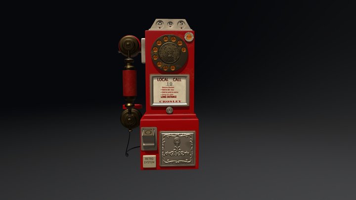 old telephone 3D Model