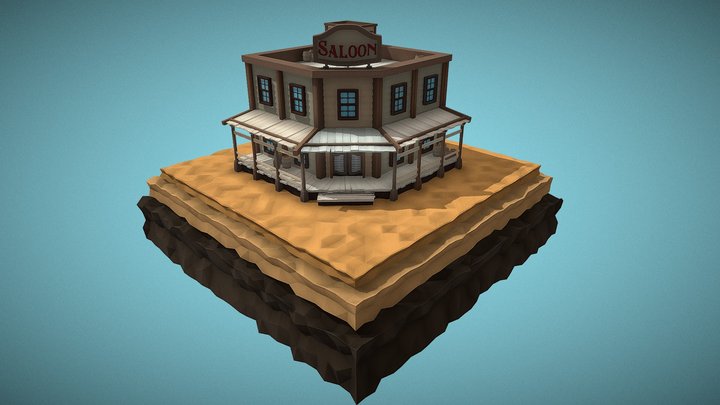 Western Saloon 3D Model