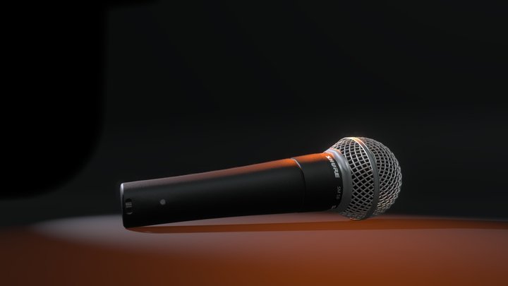 3D Shure MV7 Podcast Microphone Black model - TurboSquid 1763028