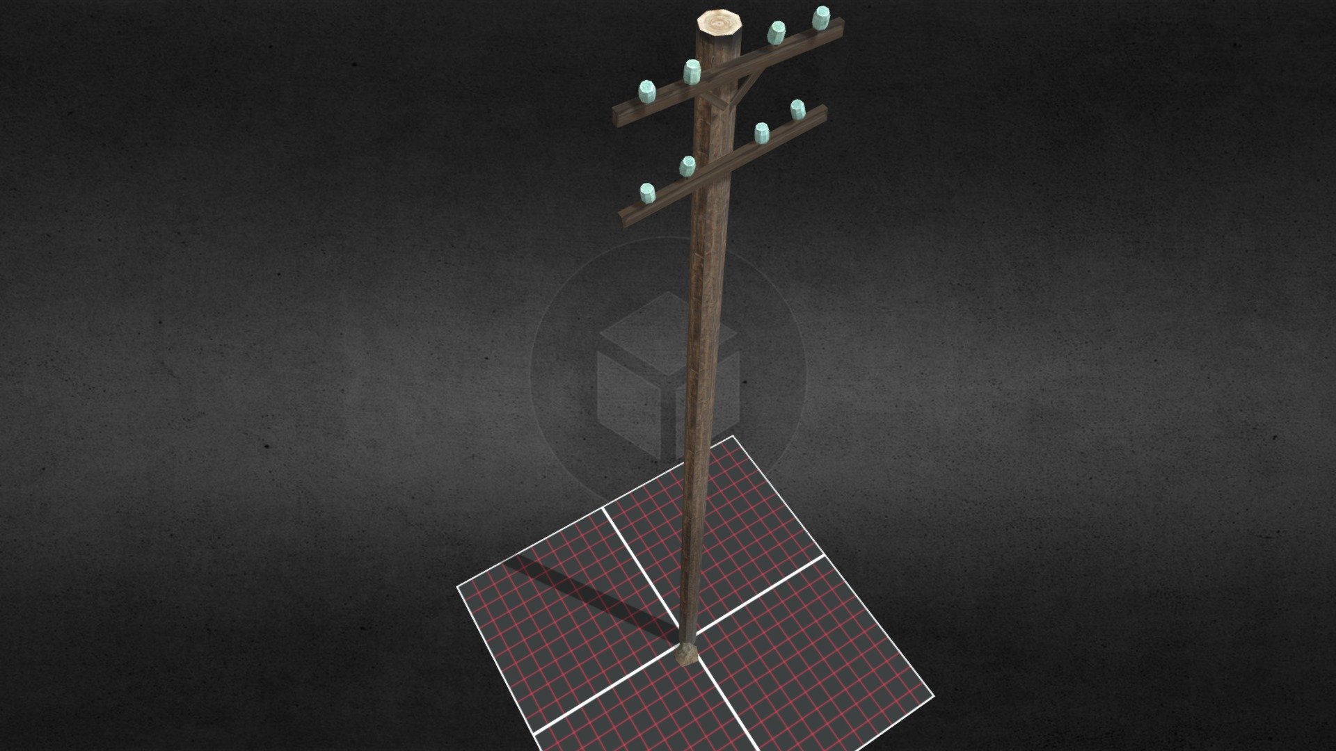 Utility Pole - WW2 Carentan Scene