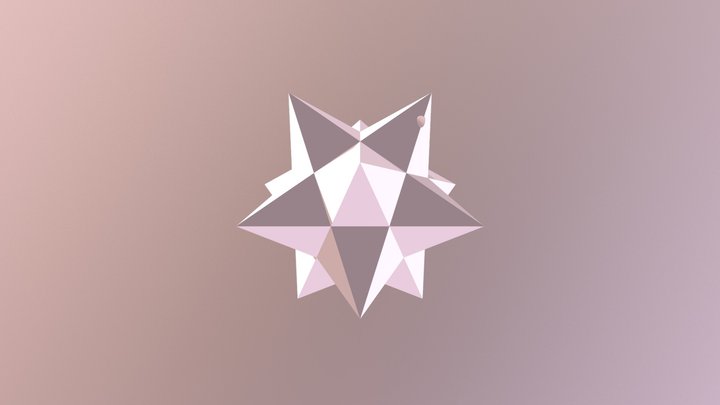Small Stellated Dodecahedron 3D Model