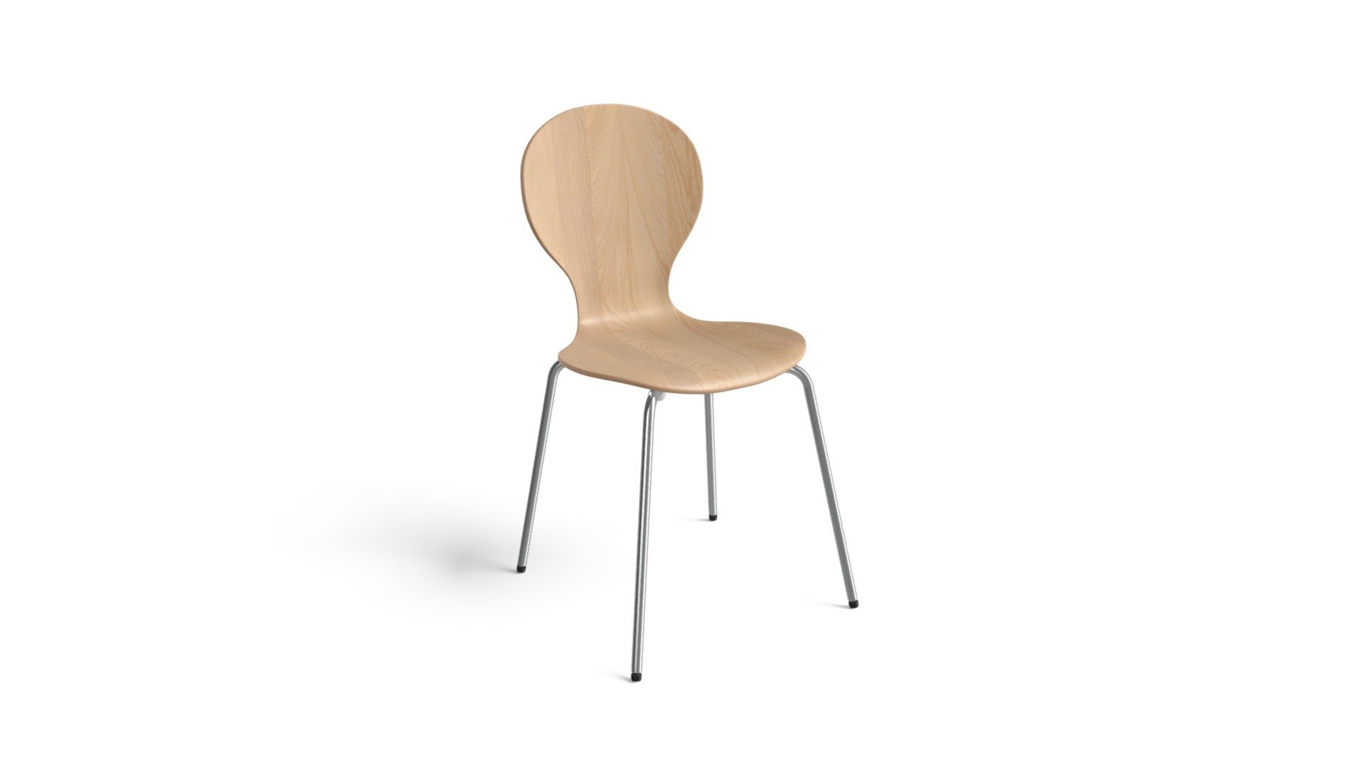 Set Of 2 Kitsch Dining Chairs, Ash Download Free 3D model by