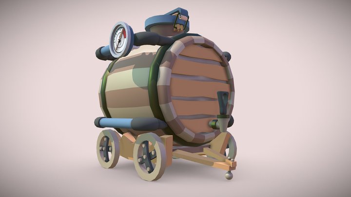 Tank Barrel Draft 3D Model