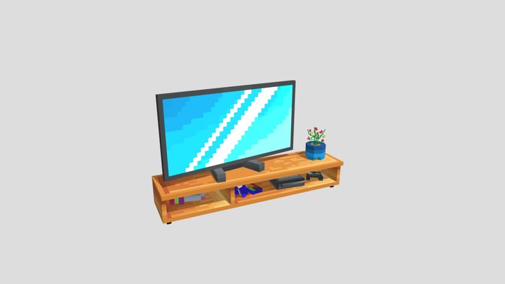 Minecraft TV Furniture 3D Model