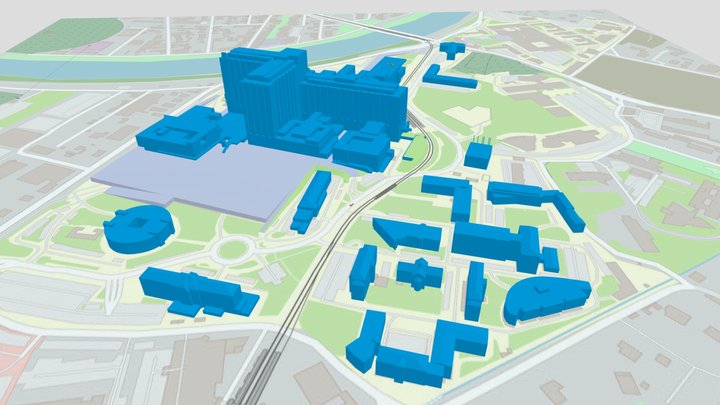 CHU Grenoble Alpes 3D Model