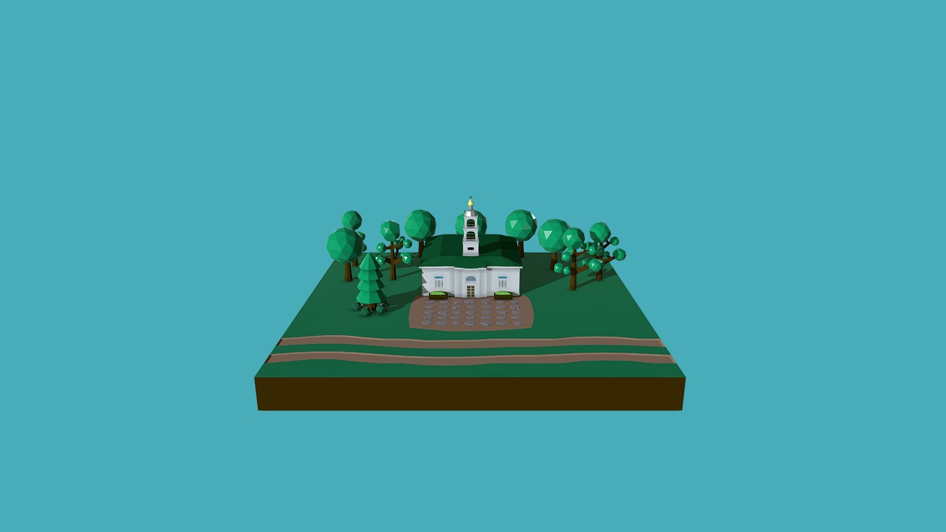 Low poly church