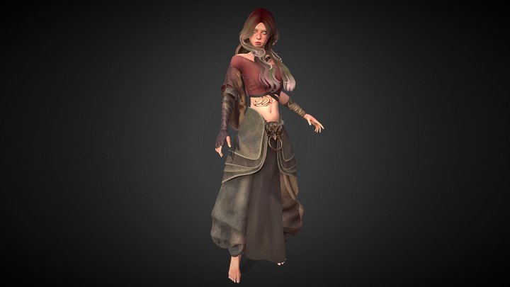 Maya Female Character 3D Model