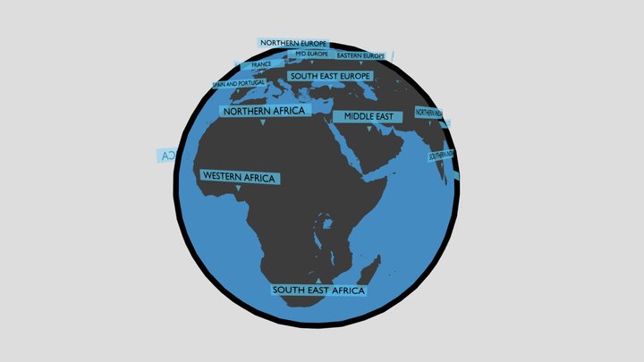WEAR Globe Average Statures 3D Model