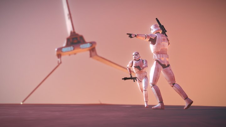 Star wars Diorama 3D Model