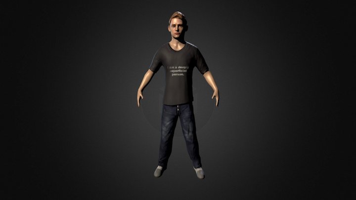 Game Character, Low Poly Version 3D Model