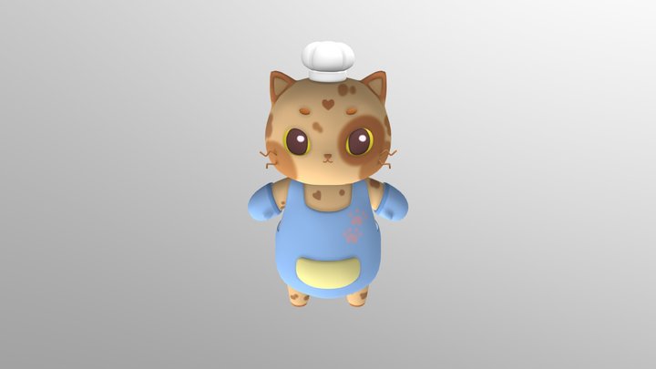 Chef Meow 3D Model